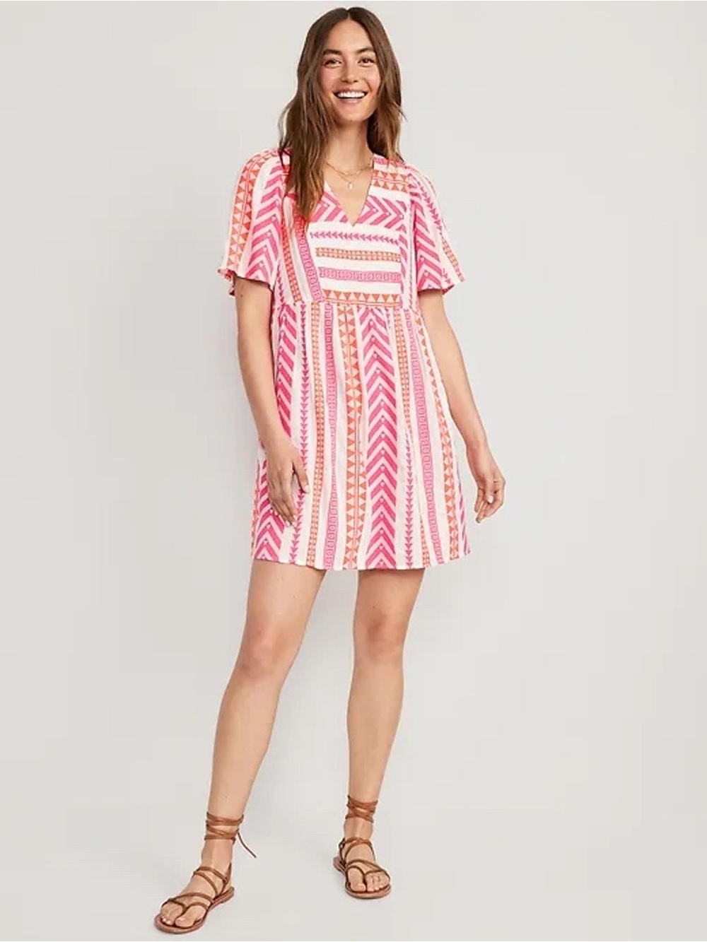 Old Navy Short Sleeve V-Neck Dress Medium